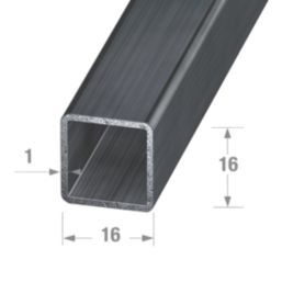 Essentials Black Tube 2.5m x 16mm x 16mm 3 Pack