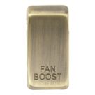 Knightsbridge 'FAN BOOST' Switch Cover Antique Brass