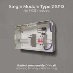 British General CF16MS13-01 13-Module 13-Way Part-Populated High Integrity Main Switch Consumer Unit with SPD
