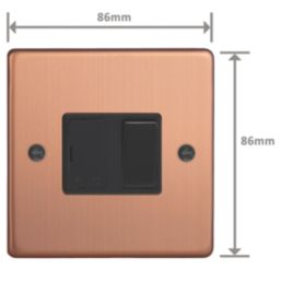 Varilight  13A Switched Fused Spur  Brushed Copper with Black Inserts