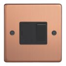 Varilight  13A Switched Fused Spur  Brushed Copper with Black Inserts