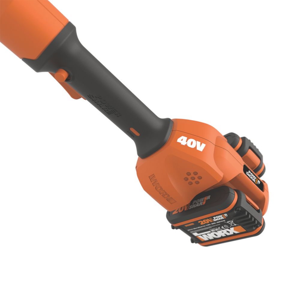 Worx WG183E 40V 2 x 2.0Ah Lithium PowerShare Cordless Grass