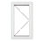 Crystal  Right-Hand Opening Clear Double-Glazed Casement White uPVC Window 610mm x 1040mm