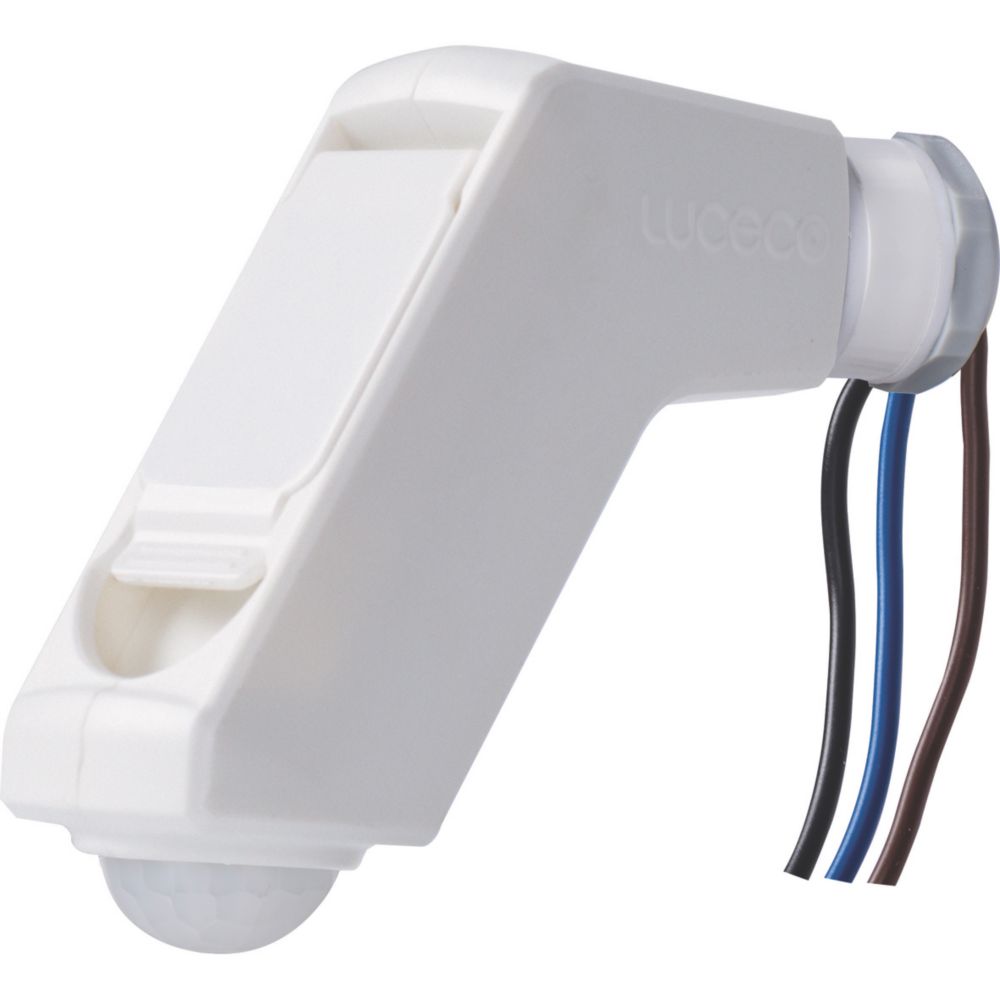 Luceco Lineal Indoor White PIR Motion Sensor 360° Screwfix