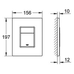 Grohe Even 38966KF0 Dual-Flush Actuation Plate Matt Black