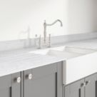 Wilsonart Matt White Stone Effect Compact Laminate Upstand 3000mm x 95mm x 12mm