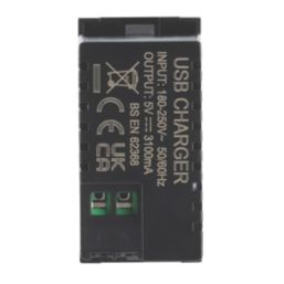 Contactum Media Modular 3.1A 15.5W 2-Outlet Type A & C USB Socket Black