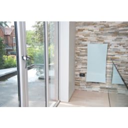 Towelrads Vetro 700W Electric Wall-Mounted Glass Infrared Designer Radiator 1063mm x 532mm White 2388BTU