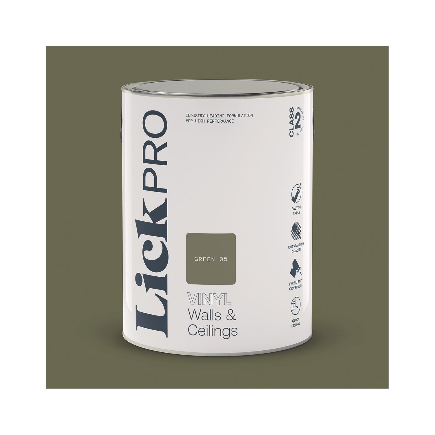 LickPro 5Ltr Green 05 Vinyl Matt Emulsion Paint (835TM)
