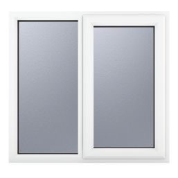 Crystal  Right-Hand Opening Obscure Double-Glazed Casement White uPVC Window  905mm x 965mm