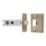 Smith & Locke Skiddaw Door Handle, Latch & Hinge Set Antique Brass 6 Pcs