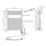 Flomasta 800mm x 600mm 853BTU Chrome Curved Electric Towel Radiator