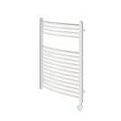 Flomasta 800mm x 600mm 853BTU Chrome Curved Electric Towel Radiator