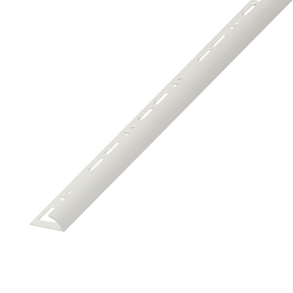 Diall 6mm Round PVC Tile Trim White 2500mm