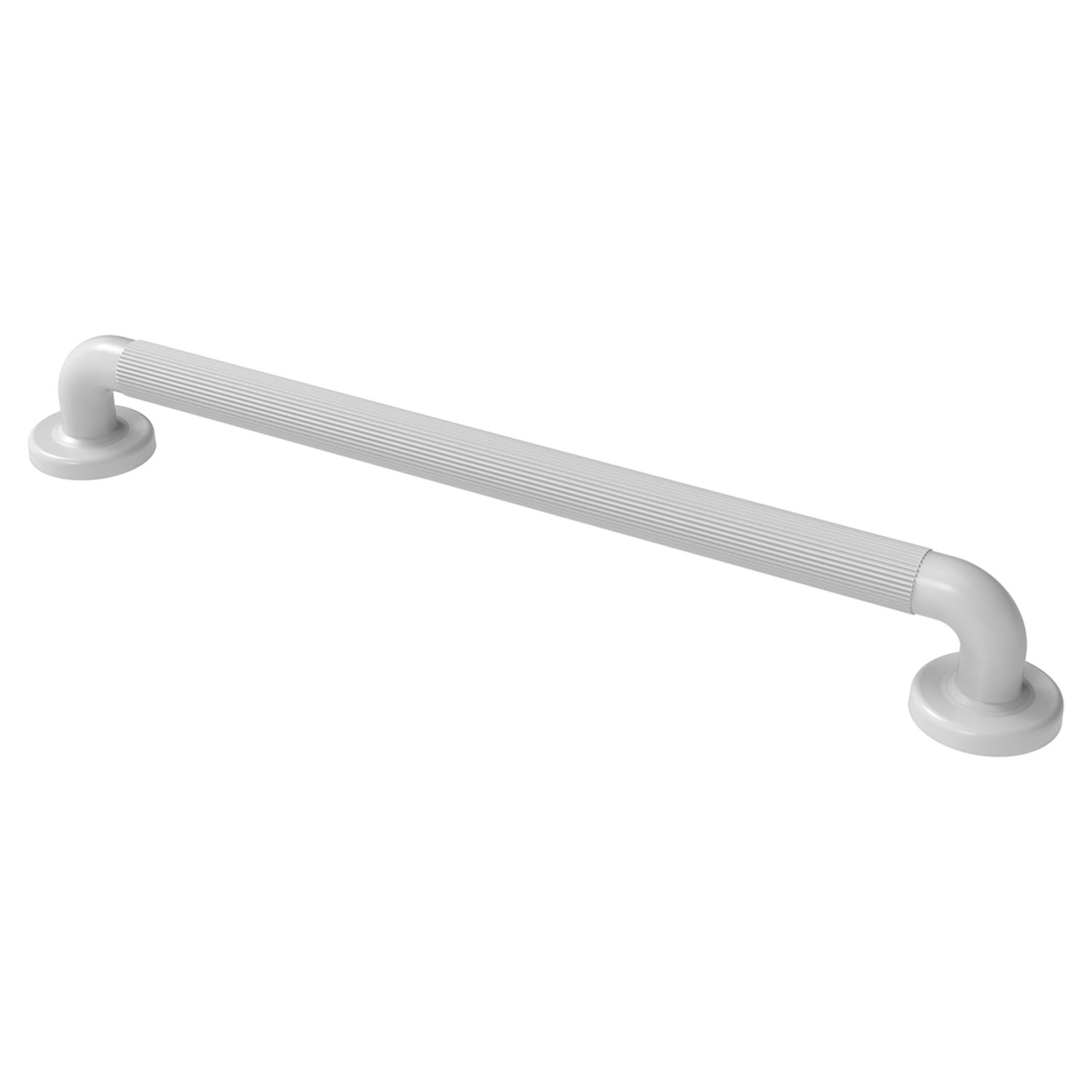 Nymas Straight Household Plastic Fluted Grab Rail White 600mm (836JM)