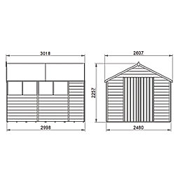 Forest  8' x 10' (Nominal) Apex Overlap Timber Shed with Assembly