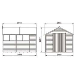 Forest  8' x 10' (Nominal) Apex Overlap Timber Shed with Assembly