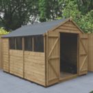 Forest  8' x 10' (Nominal) Apex Overlap Timber Shed with Assembly