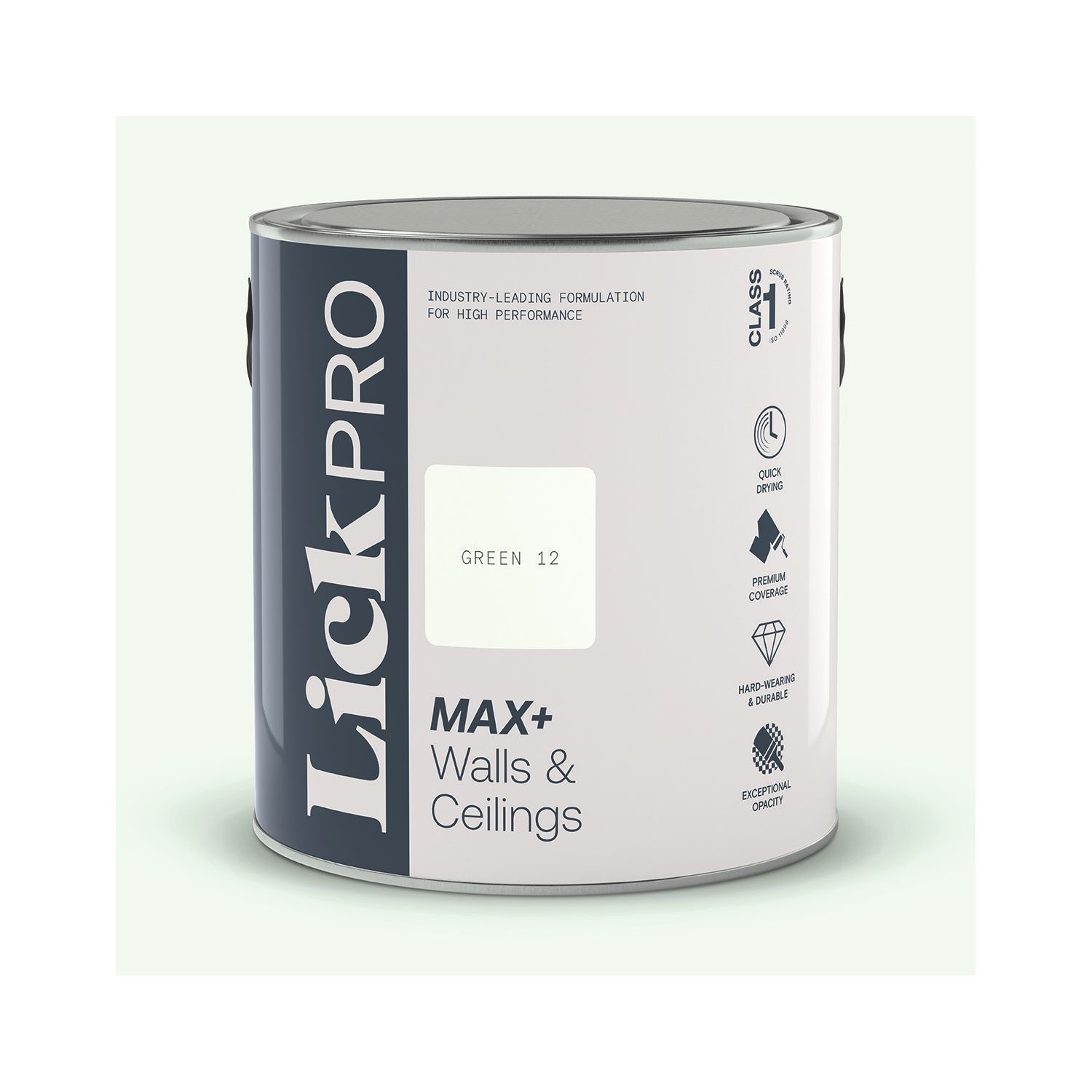 LickPro Max+ 2.5Ltr Green 12 Eggshell Emulsion Paint (836JY)