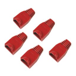 Labgear RJ45 PVC Boots 8mm Red Pack Screwfix