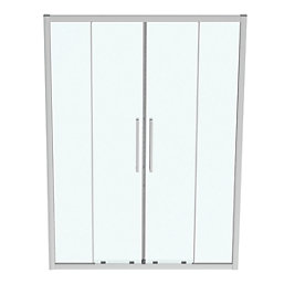 Ideal Standard I.life Semi-Framed Rectangular Sliding Shower Doors Silver 1500mm x 2005mm