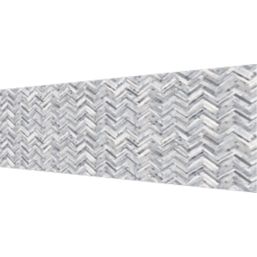 Splashwall  White/Grey Matt MDF Splashback 2440mm x 1220mm x 9mm