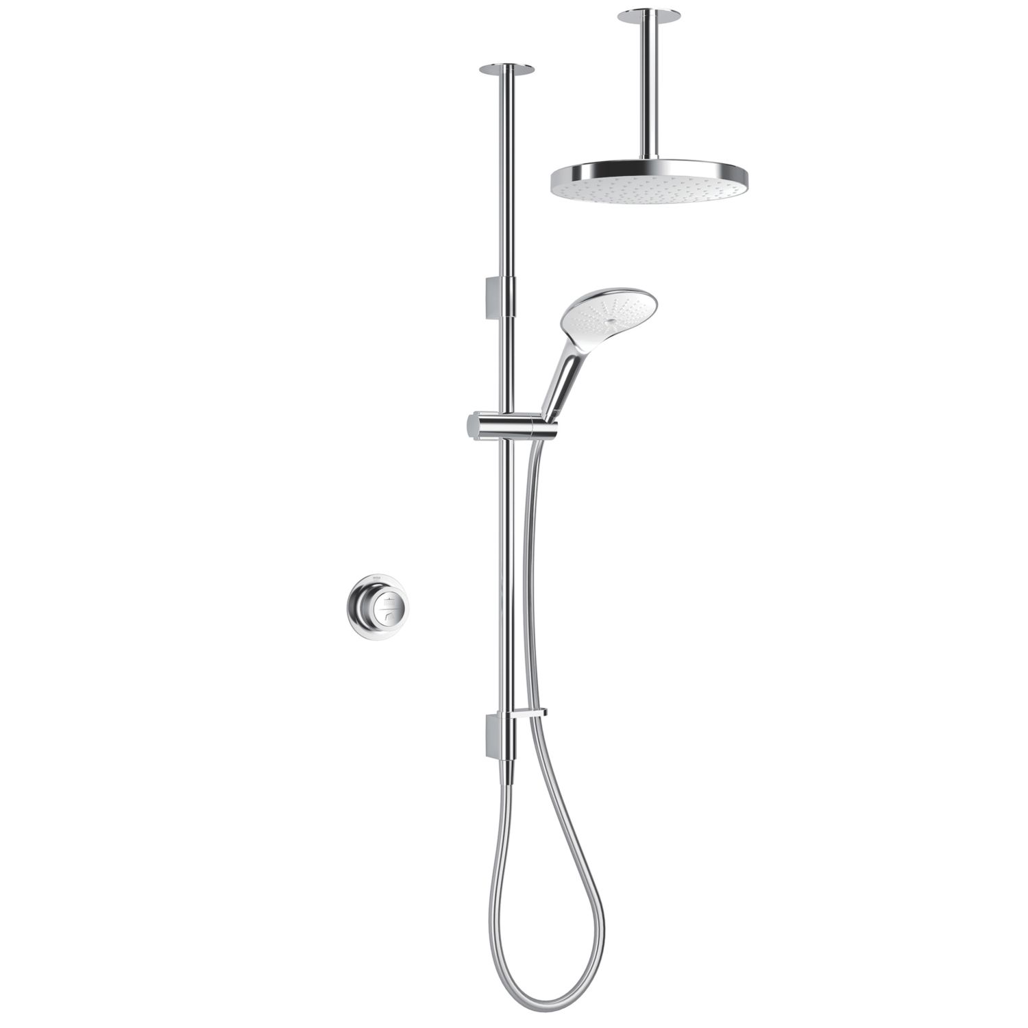 Mira Mode Dual HP/Combi Ceiling-Fed Chrome Thermostatic Digital Mixer Shower (836RV)