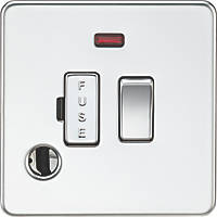 Knightsbridge SF6300FPC 13A Switched Fused Spur & Flex Outlet with LED Polished Chrome