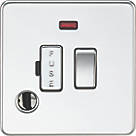 Knightsbridge SF6300FPC 13A Switched Fused Spur & Flex Outlet with LED Polished Chrome