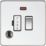 Knightsbridge  13A Switched Fused Spur & Flex Outlet with LED Polished Chrome