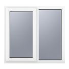 Crystal  Left-Hand Opening Obscure Double-Glazed Casement White uPVC Window 1190mm x 1190mm