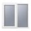 Crystal  Left-Hand Opening Obscure Double-Glazed Casement White uPVC Window 1190mm x 1190mm