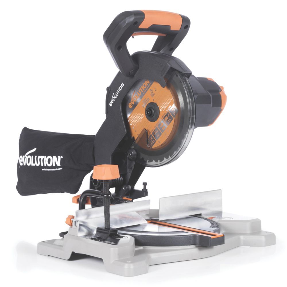 Evolution R185CMS-Li 185mm 18V Li-Ion EXT Cordless Single-Bevel Compound Mitre Saw - Bare