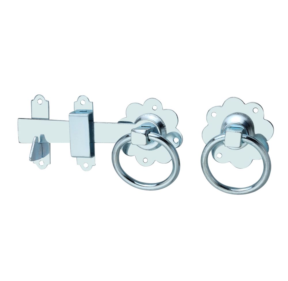 Hardware Solutions Ring Gate Latch Kit Silver Screwfix