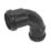 FloPlast Push-Fit Bend Black 92.5° 32mm
