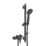 Bristan Onza Rear-Fed Exposed Black Thermostatic Shower Valve with Riser Kit