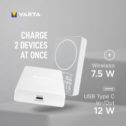 Varta Mag Pro 5000mAh Wireless Charger White