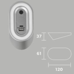 4lite Hampton Wedge LED Silver Cool White Under Cabinet Light Without Bezel 2.5W 85lm