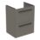 Ideal Standard i.life S Wall Hung Vanity Unit With Black Handles & Basin Matt Quartz Grey 500mm x 375mm x 665mm