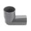 FloPlast Solvent Weld Conversion Bend 90° Anthracite Grey 32mm 5 Pack
