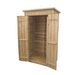 Forest  3' x 1' 6" (Nominal) Pent Overlap Timber Garden Store