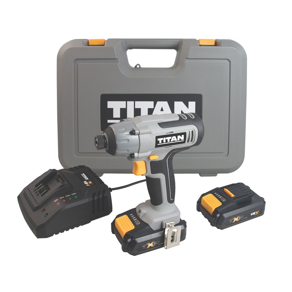 Titan TTI885IPD 18V 2 x 2.0Ah Li Ion TXP Cordless Impact Driver Screwfix