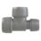 PolyPlumb Enhanced  Plastic Push-Fit Reducing Tee 22mm x 15mm x 22mm