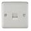 Knightsbridge  1-Gang Slave Telephone Socket Brushed Chrome