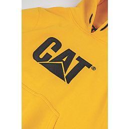 CAT Trademark Hooded Sweatshirt Yellow / Black Medium 38-40" Chest