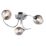 Quay Design Leonie LED 3-Light Semi-Flush Ceiling Light Chrome 6W 200lm
