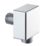 ETAL Veda Square Shower Wall Outlet Elbow Chrome 53mm