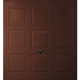 Gliderol Georgian 8' x 6' 6" Non-Insulated Frameless Steel Up & Over Garage Door Mahogany Brown