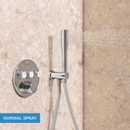 Grohe Precision SmartControl HP Rear-Fed Concealed Chrome Thermostatic Round Head Shower System 260
