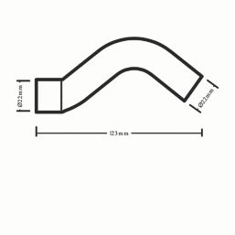 Flomasta  Copper End Feed Equal Part Crossover 22mm